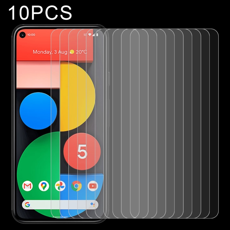 

For Google Pixel 5 10 PCS 0.26mm 9H 2.5D Tempered Glass Film