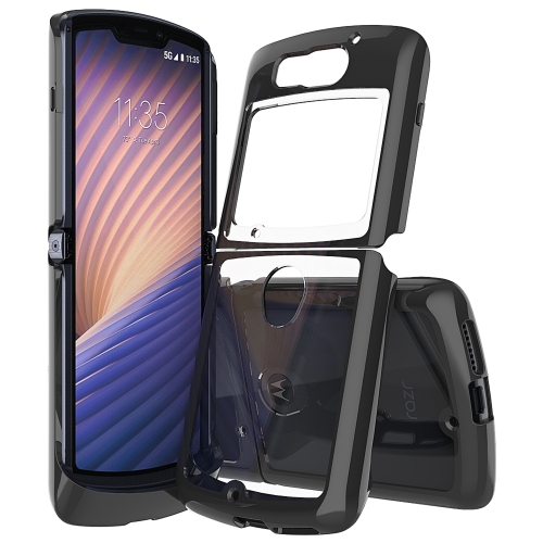 

For Motorola Razr 5G Shockproof Scratchproof TPU + Acrylic Protective Case(Black)