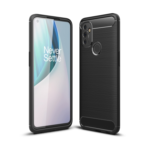 

For OnePlus Nord N100 Brushed Texture Carbon Fiber TPU Case(Black)
