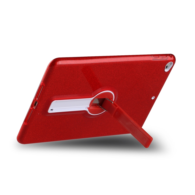

Shockproof Glitter PC + TPU Protective Case with Holder For iPad mini 2019 & 4 & 3 & 2 & mini(Red)