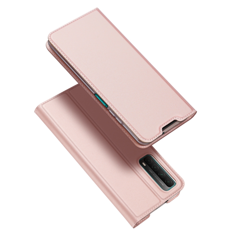 

For Huawei P Smart (2021) DUX DUCIS Skin Pro Series Horizontal Flip PU + TPU Leather Case with Holder & Card Slots(Rose Gold)