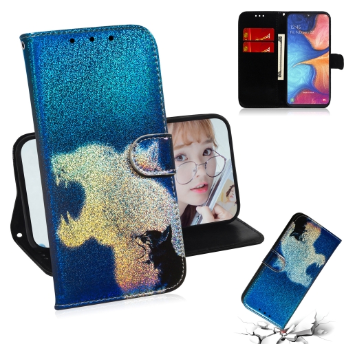 

Colored Drawing Pattern Colorful Magnetic Buckle Horizontal Flip PU Leather Case with Holder & Card Slots & Wallet & Lanyard For Galaxy A10e / A20e(Cat and Leopard)
