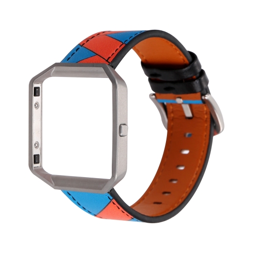 

For Fitbit Blaze Men Customized Replacement Wrist Strap Watchband(Orange Ribbon On Blue Background)