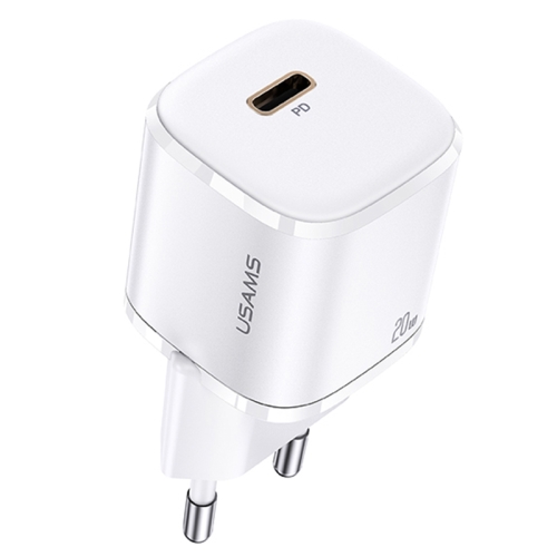 

USAMS US-CC124 T36 20W PD USB-C / Type-C Single Port Mini Travel Charger, EU Plug(White)