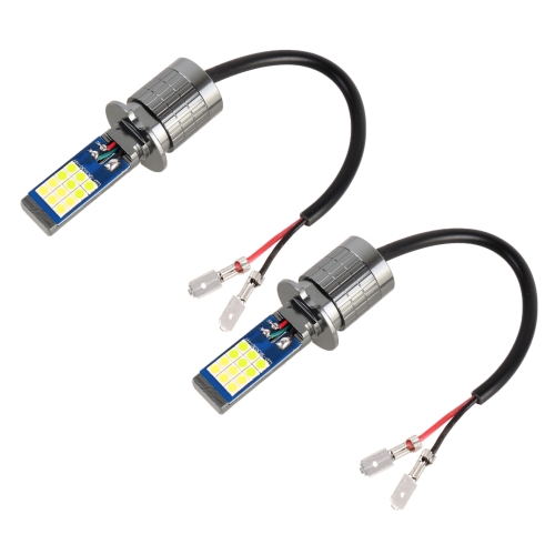 

H3 2 PCS DC12-24V / 10.5W Car Double Colors Fog Lights with 24LEDs SMD-3030 & Constant Current, Box Packaging(White Light + Lime Light)