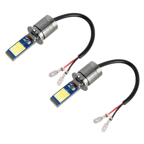 

H3 2 PCS DC12-24V / 10.5W Car Double Colors Fog Lights with 24LEDs SMD-3030 & Constant Current, Box Packaging(White Light + Gold Light)