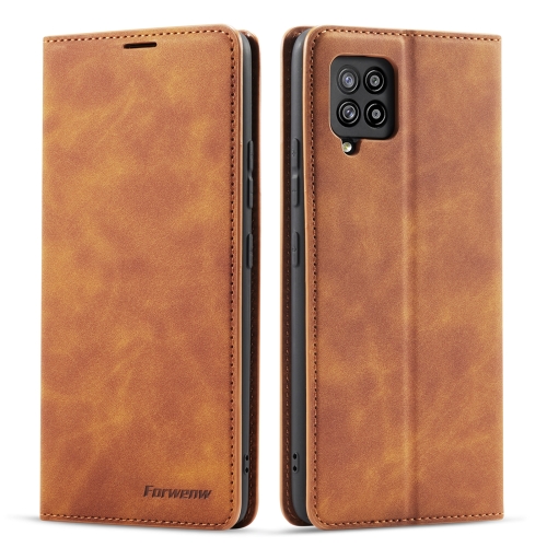 

For Samsung Galaxy A42 5G Forwenw Dream Series Oil Edge Strong Magnetism Horizontal Flip Leather Case with Holder & Card Slots & Wallet & Photo Frame(Brown)