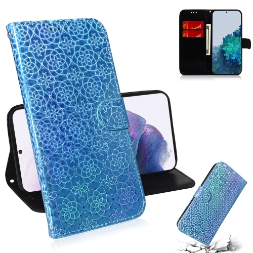 

For Samsung Galaxy S21+ 5G Solid Color Colorful Magnetic Buckle Horizontal Flip PU Leather Case with Holder & Card Slots & Wallet & Lanyard(Sky Blue)