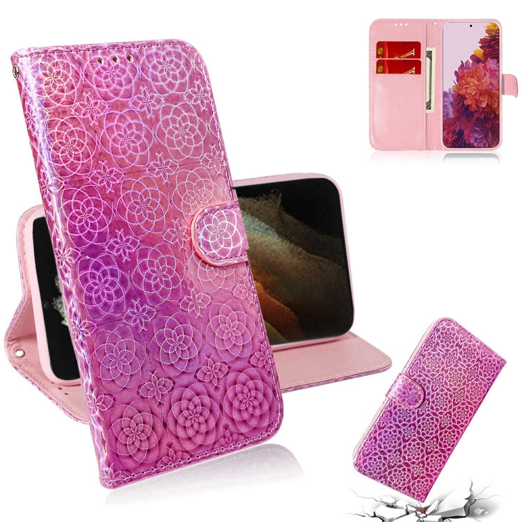 

For Samsung Galaxy S30 Ultra Solid Color Colorful Magnetic Buckle Horizontal Flip PU Leather Case with Holder & Card Slots & Wallet & Lanyard(Pink)