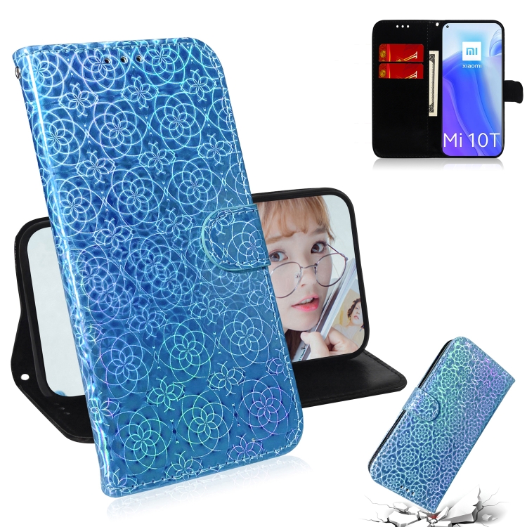 

For Xiaomi Mi 10T Pro 5G / 10T 5G Solid Color Colorful Magnetic Buckle Horizontal Flip PU Leather Case with Holder & Card Slots & Wallet & Lanyard(Sky Blue)