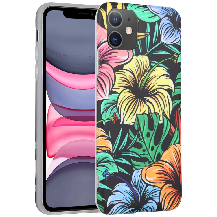 

Flowers Pattern IMD Shockproof TPU Protective Case For iPhone 11(J)