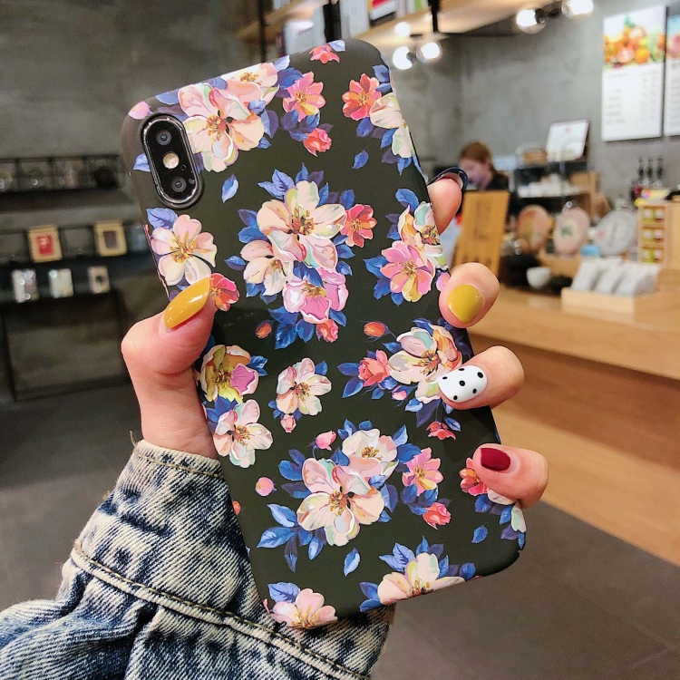 

Painting Flower PC Phone Protective Case For iPhone XS Max(Ink Flower)