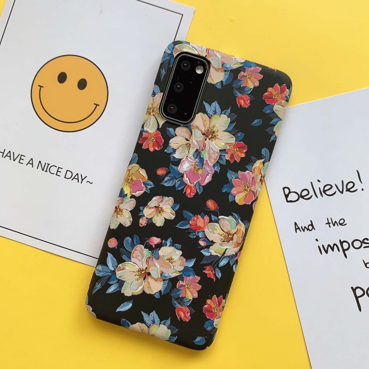

For Samsung Galaxy S20 Ultra Painting Flower PC Phone Protective Case(Ink Flower)