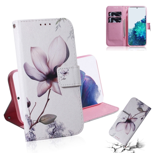 

For Samsung Galaxy S21+ 5G Coloured Drawing Horizontal Flip Leather Case, with Holder & Card Slots & Wallet(Magnolia Flower)