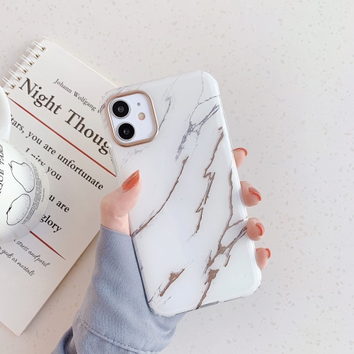 

Marble Pattern Dual-side Laminating TPU Protective Case For iPhone 12 Pro Max(White)