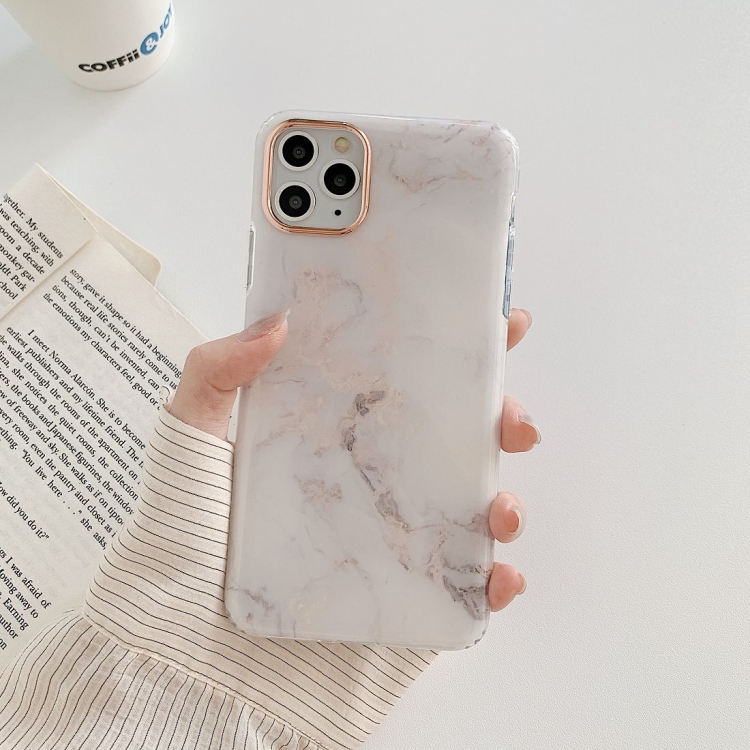 

Marble Pattern Dual-side Laminating TPU Protective Case For iPhone 11 Pro(Gray White)