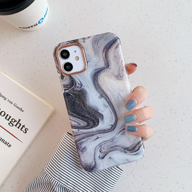 

Marble Pattern Dual-side Laminating TPU Protective Case For iPhone 12 Pro Max(Flowing Gold Ash)
