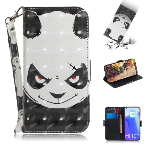 

For Xiaomi Mi 10T Pro 5G 3D Colored Drawing Horizontal Flip Leather Case with Holder & Card Slots & Wallet & Lanyard(Angry Bear)