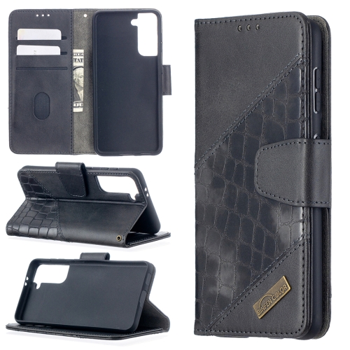 

For Samsung Galaxy S30 Matching Color Crocodile Texture Horizontal Flip PU Leather Case with Wallet & Holder & Card Slots(Black)