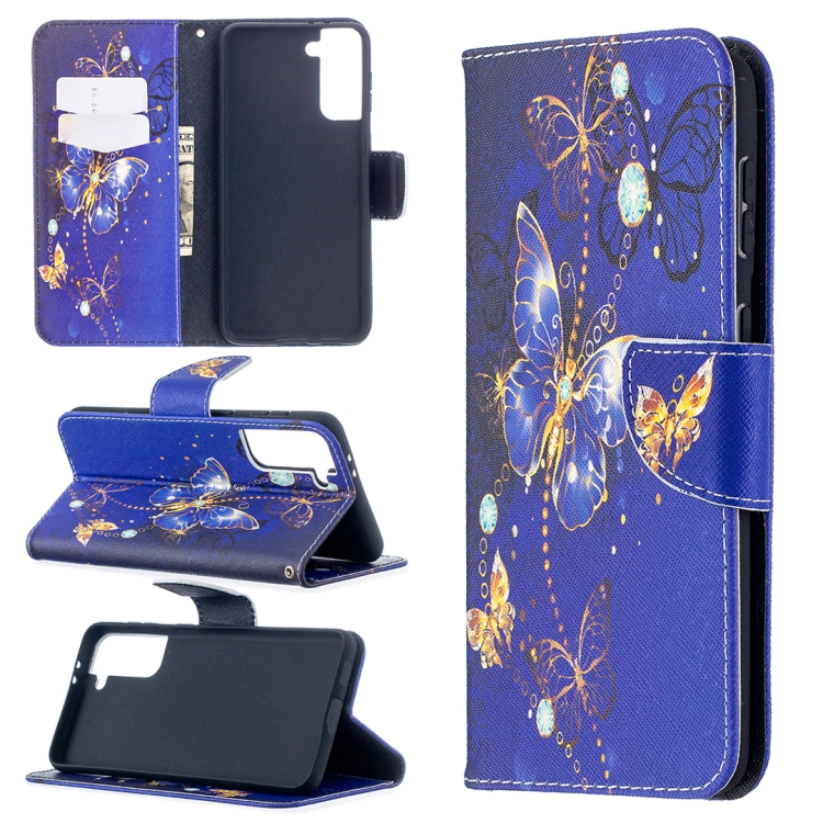 

For Samsung Galaxy S30 Plus Colored Drawing Pattern Horizontal Flip Leather Case with Holder & Card Slots & Wallet(Purple Butterfly)
