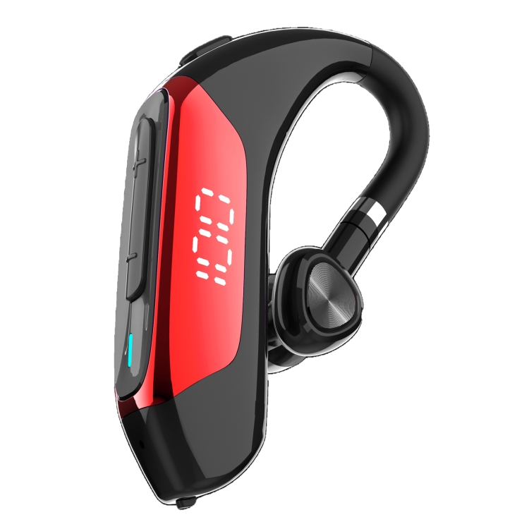 

S08 Bluetooth 5.0 LED Display Wireless Bluetooth Earphone, Waterproof Version(Red)
