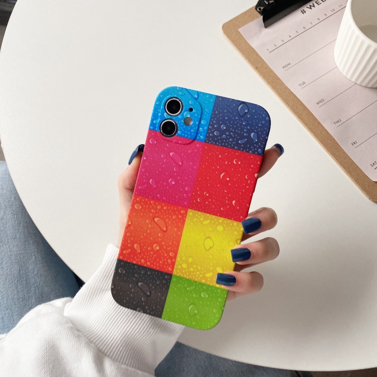 

Color Water-drop Pattern Protective Case For iPhone 12
