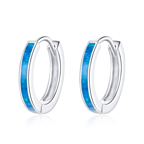 

S925 Sterling Silver Simple Style Opal Women Earrings