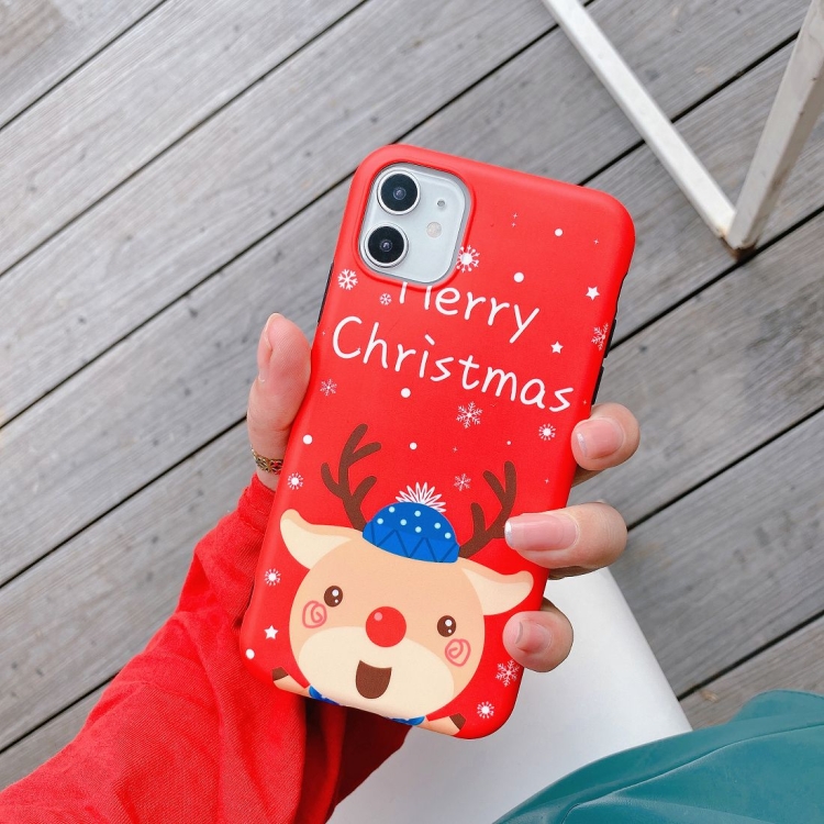 

Christmas Series IMD Black Border Shockproof TPU Protective Case For iPhone 11 Pro Max(Fawn)