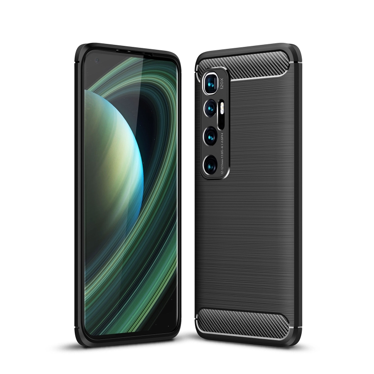 

For Xiaomi Mi 10 Ultra Brushed Texture Carbon Fiber TPU Case(Black)