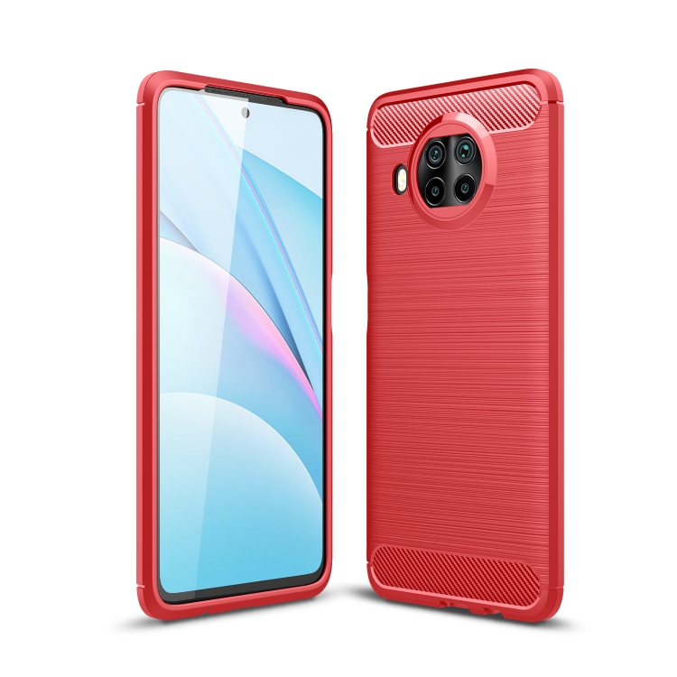 

For Xiaomi Mi 10T Lite 5G Brushed Texture Carbon Fiber TPU Case(Red)