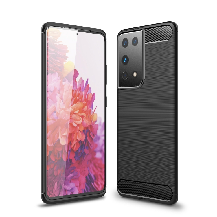

For Samsung Galaxy S30 Ultra Brushed Texture Carbon Fiber TPU Case(Black)