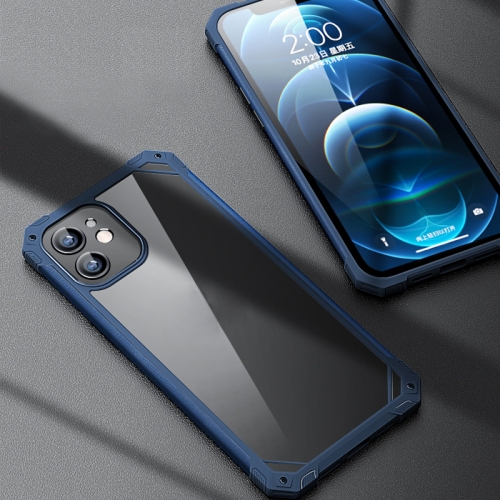 

For iPhone 12 Shockproof Acrylic + TPU Protective Case(Dark Blue)