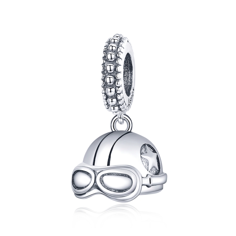 

S925 Sterling Silver Retro Helmet Pendant DIY Bracelet Necklace Accessories