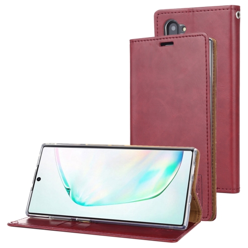 

For Galaxy Note 10 MERCURY GOOSPERY BLUE MOON FLIP Series Crazy Horse Texture Horizontal Flip Leather Case with Holder & Card Slots & Wallet(Wine)