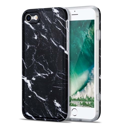 

TPU Glossy Marble Pattern IMD Protective Case For iPhone 8 / 7(Black)