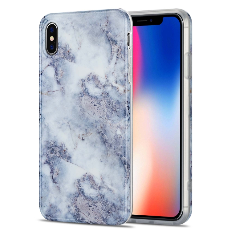 

TPU Glossy Marble Pattern IMD Protective Case For iPhone XS Max(Earthy Grey)