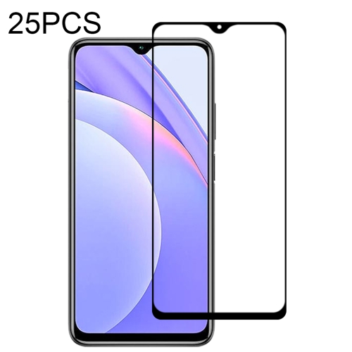 

For Xiaomi Redmi Note 9 4G 25 PCS Full Glue Full Screen Tempered Glass Film