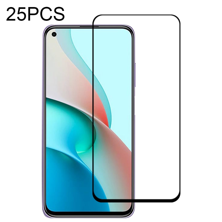 

For Xiaomi Redmi Note 9 5G 25 PCS Full Glue Full Screen Tempered Glass Film