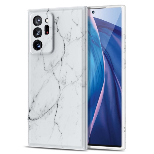 

For Samsung Galaxy Note20 Ultra TPU Glossy Marble Pattern IMD Protective Case(White)