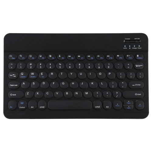 

Universal Round Keys Detachable Bluetooth Keyboard for iPad 9-10 inch(Black)