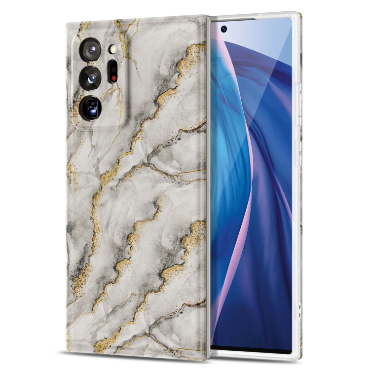 

For Samsung Galaxy Note20 Ultra TPU Gilt Marble Pattern Protective Case(Grey)