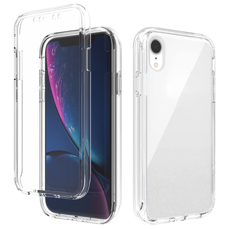 

Shockproof High Transparency Two-color Gradual Change PC+TPU Candy Colors Protective Case For iPhone XR(Transparent)