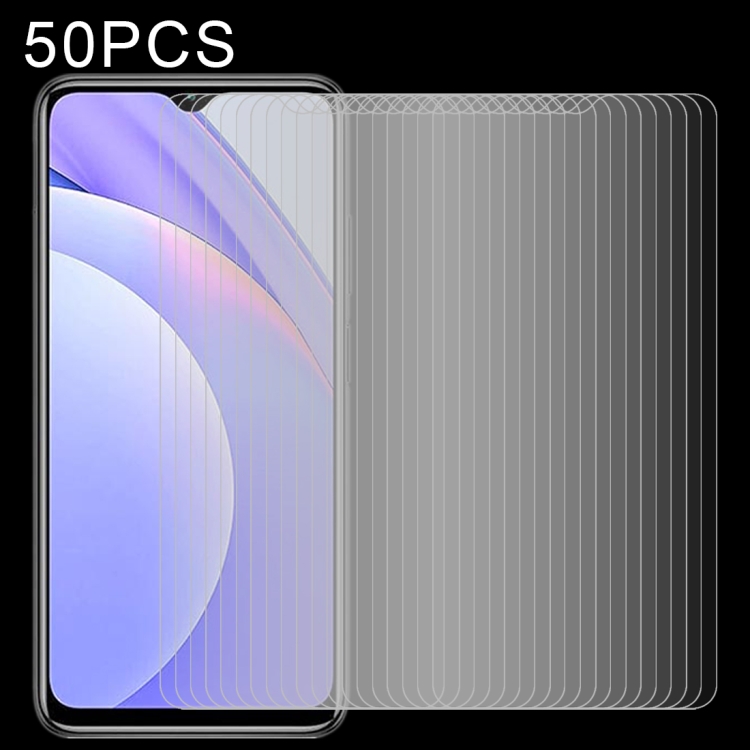 

For Xiaomi Redmi Note 9 4G 50 PCS 0.26mm 9H 2.5D Tempered Glass Film