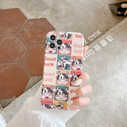 

Shockproof Liquid TPU Pattern Protective Case For iPhone 11(Good Luck Cow)