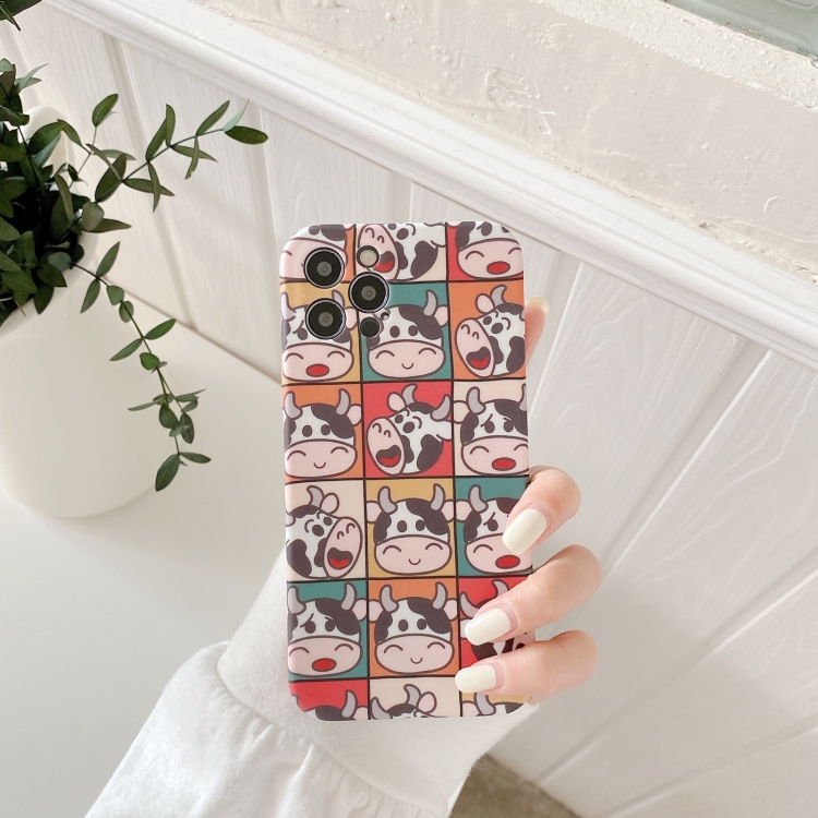

Shockproof Liquid TPU Pattern Protective Case For iPhone 12(Multigrate Cow)