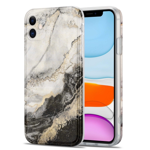 

TPU Gilt Marble Pattern Protective Case For iPhone 11(Black Grey)