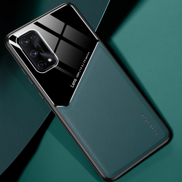 

For OPPO Realme X7 Pro All-inclusive Leather + Organic Glass Protective Case with Metal Iron Sheet(Green)
