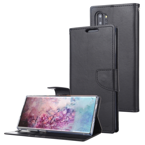 

For Galaxy Note 10+ MERCURY GOOSPERY BRAVO Series Crazy Horse Texture Horizontal Flip Leather Case with Holder & Card Slots & Wallet((Black)