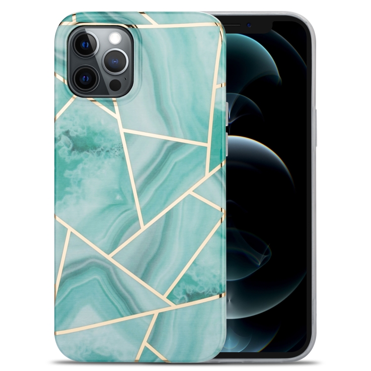 

Splicing Marble Pattern TPU Protective Case For iPhone 12 / 12 Pro(Green)