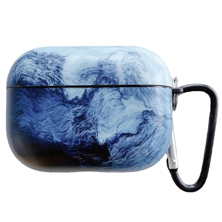 

Cold Wind Style Waves Series Earphone Protective Case for AirPods Pro, with Hook(Blue)